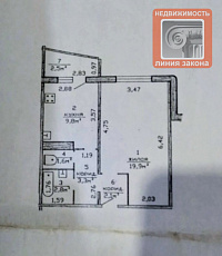 1 к. кв-ра, г. Речица, ул. Гомельская, д. 6А ID: 99777