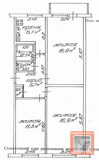 3 к. кв-ра, ул. Владимирова, д. 55, г. Гомель ID: 99729